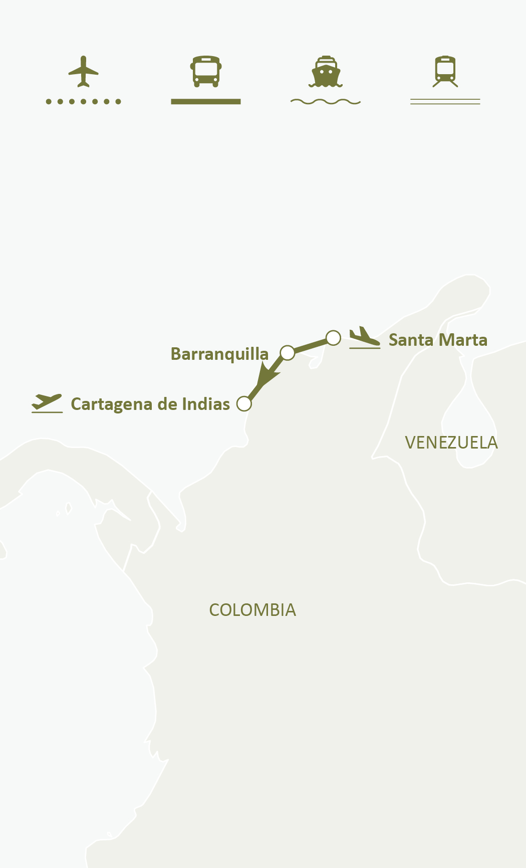 Mapa de ruta del circuito Vive Barranquilla: El Carnaval Más Grande Del Caribe: Carnaval de Barranquilla